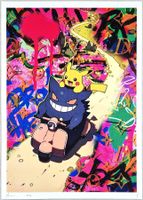 Death NYC Ed Pop Art Druck " Pokémon Driver Gengar & Pikachu