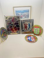 Wappenbilder Glasmalerei 5er Set diverse Kantone Schweiz
