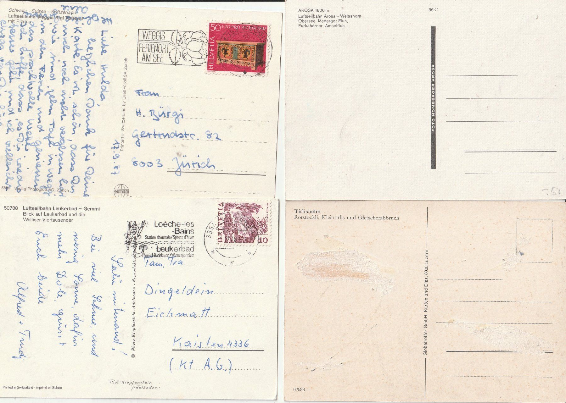 Cartes postales: 20 Karten Bahnen - Seilbahnen – D'occasion à Lumbrein par made02 7