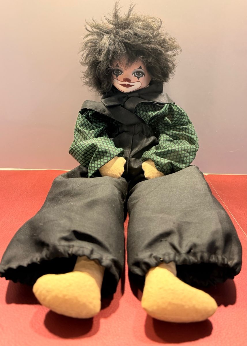 Puppen: Vintageb- Clown- oder Harlekin - Puppe - ca. 57 cm – Neu (gemäss Beschreibung) aus Schlieren von KaRoPue 6