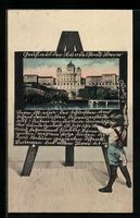 Bern, Ortsansicht auf einer Schultafel m