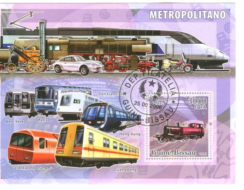 Alle Briefmarken: Block "Metro". Guinea-Bissau – Neu und originalverpackt aus Basel von Butsch5