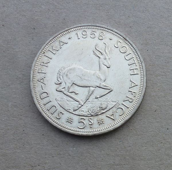 Tutti le monete: South Africa ++ 5 Shilling 1958 – Usato da Walkringen venduto da Casablanca777