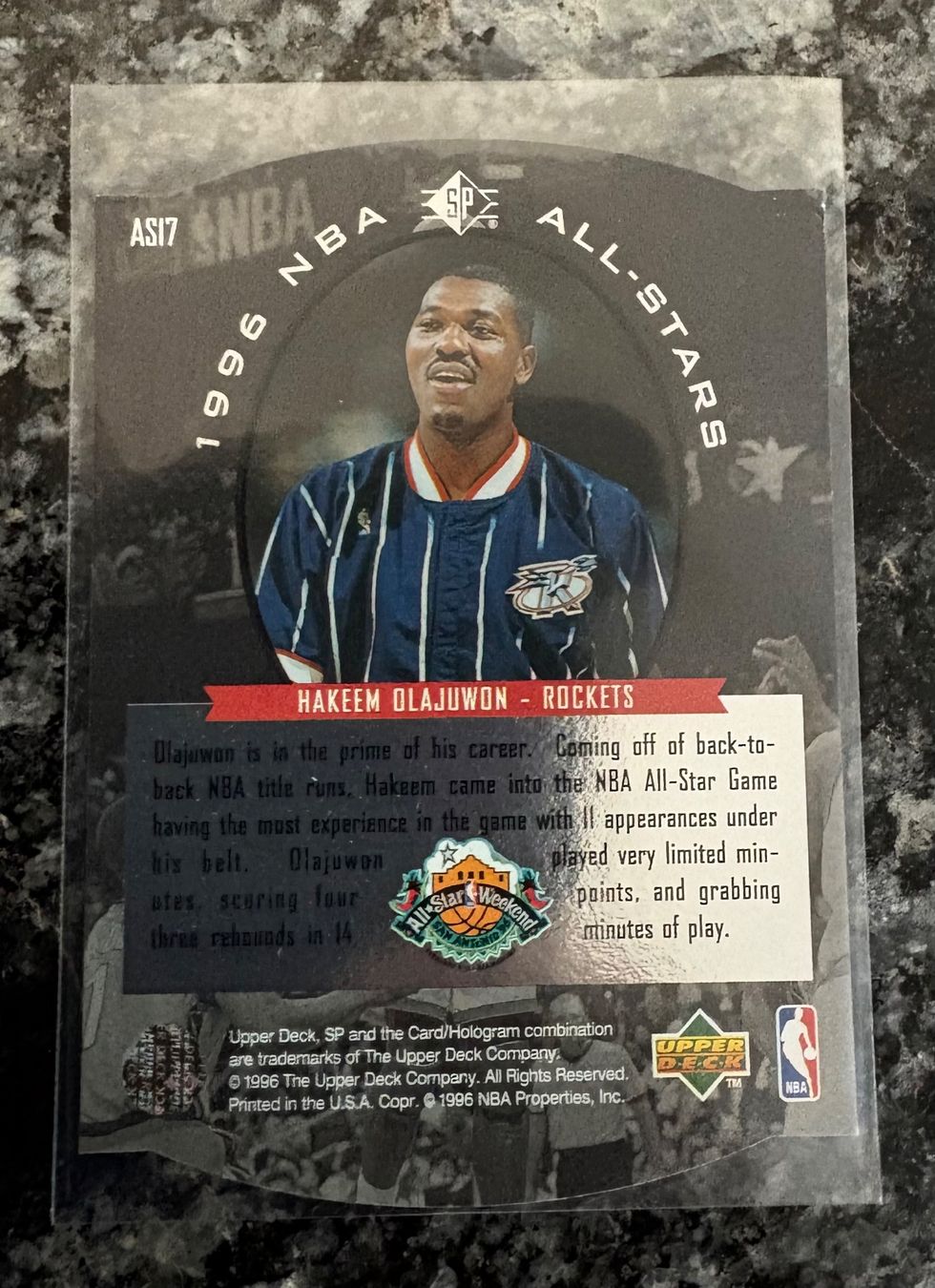 Nba Carte collezionabili: NBA Hakeem Olajuwon Upper Deck SP All Star Card – Nuovo (secondo la descrizione) da Muttenz venduto da joba23 1