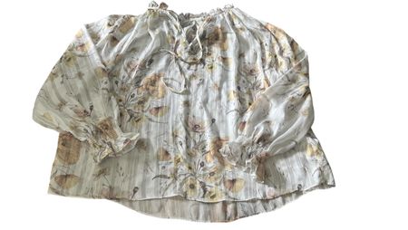 Bluse mit Blumenprint, Grösse 40, Herbstmode, zart, leicht