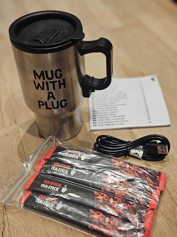 Tassen: Thermobecher mit elekt. Heizfunktion via USB fürs Auto – Neu und originalverpackt aus Höri von Saltie 2