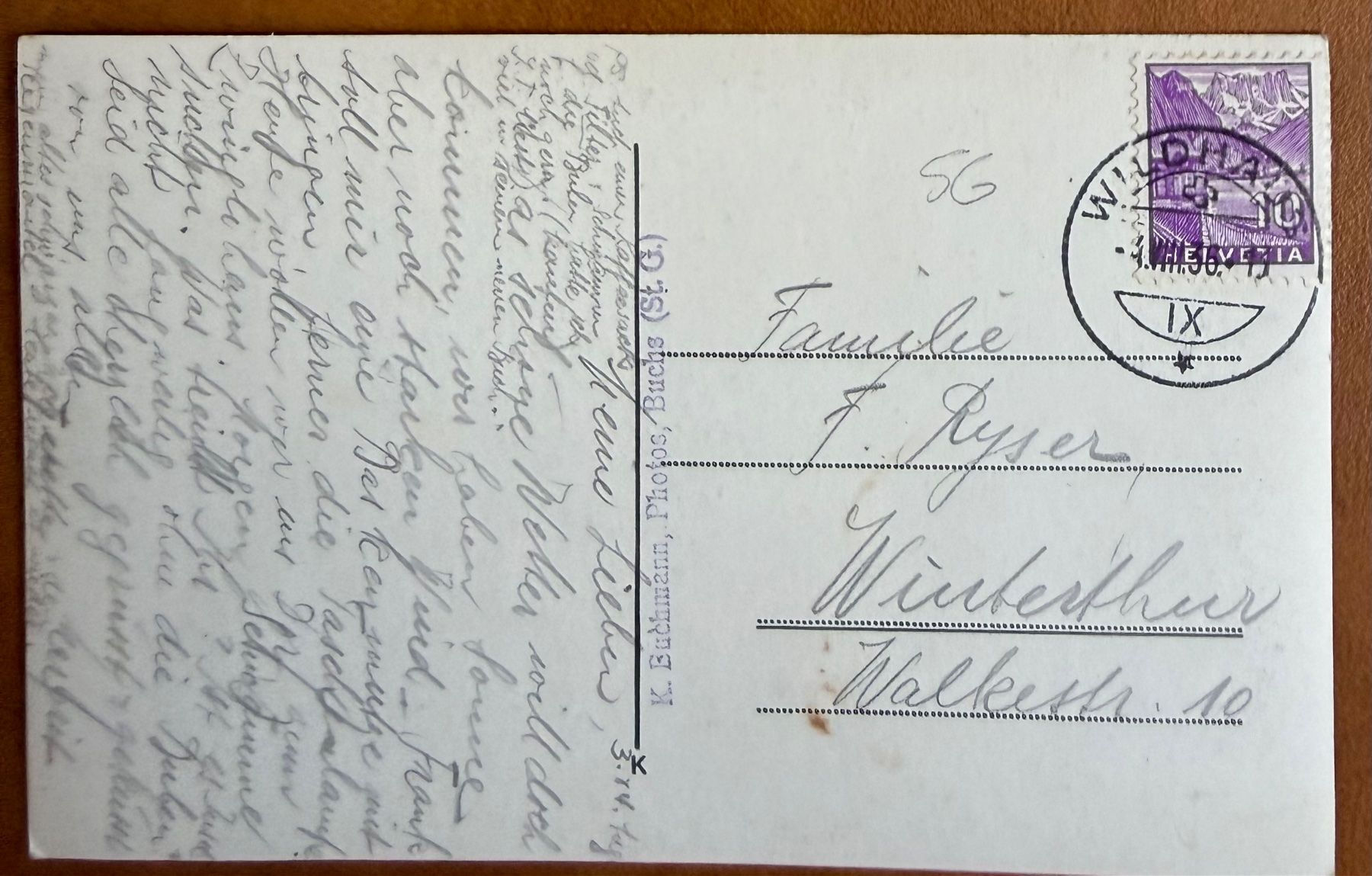Cartoline postali: Wildhaus - Schafberg mit Kühe 1935 – Usato da Lutry venduto da Ediego 2