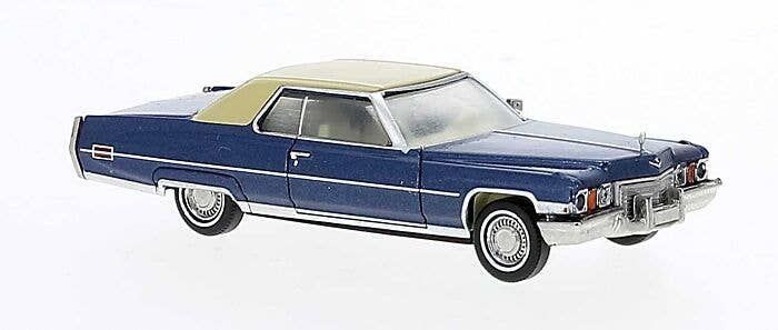 Cadillac Modellini d'auto: 1:87 Brekina Cadillac Coupe deVille, blau – Nuovo e nell'imballaggio originale da Affoltern am Albis venduto da Modellshop-8910