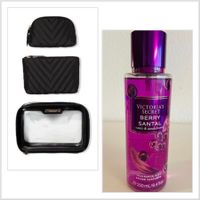 Victorias Secret 3-tlg Makeup-Tasche Black + Berry Santal