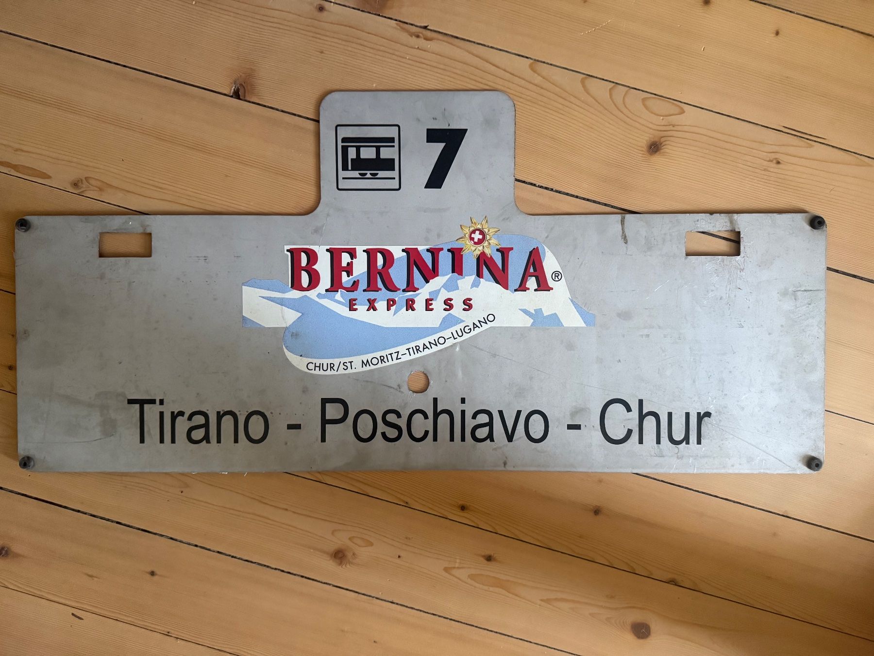 Schilder: RhB Zugschild Bernina Express – Gebraucht aus Thusis von Jasmin1991995