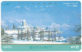 Telefonkarte Japan mit Schweizer Motiv, Spiez BE
