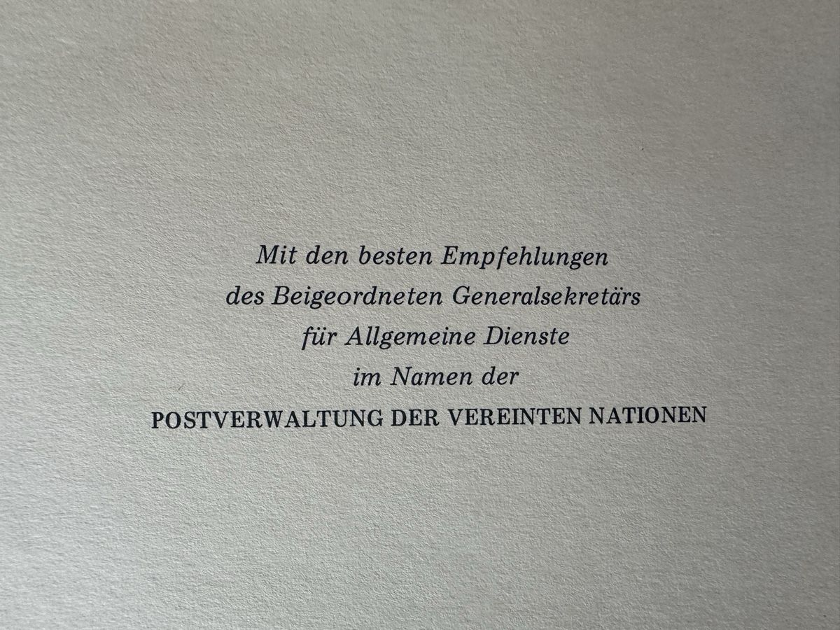 Tutti i francobolli: Nations Unies - 6x Dankeskarten 5x Postkarten – Usato da Schmitten / FR venduto da Samsara169 7