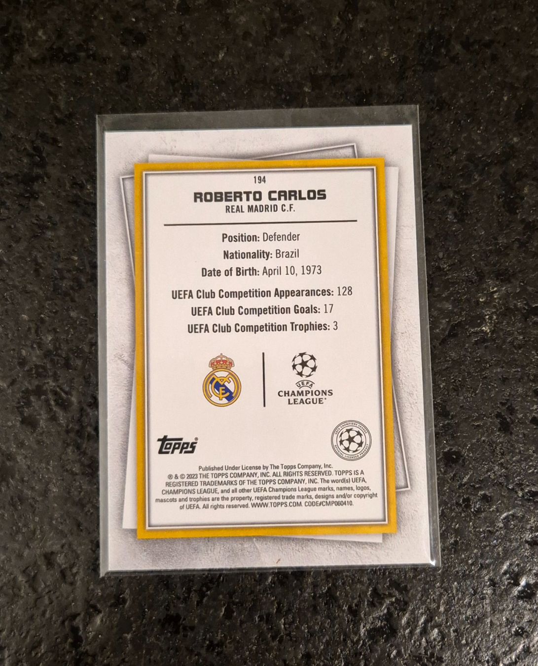 Topps Carte collezionabili: Roberto Carlos - Real Madrid - Topps – Nuovo (secondo la descrizione) da Burg AG venduto da Danoe 1