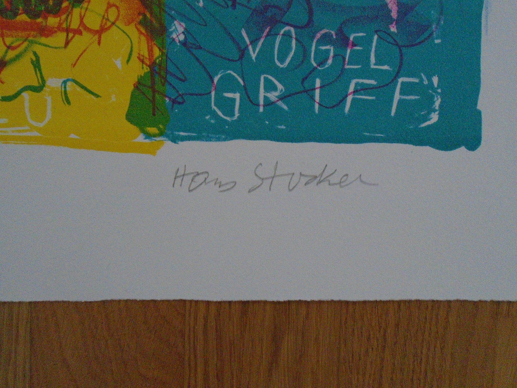 Grafica & Litografie: H. STOCKER Lithographie - Wilde Ma, Leu, Vogel Gryff – Usato da Pfeffingen venduto da Elfenstein 1