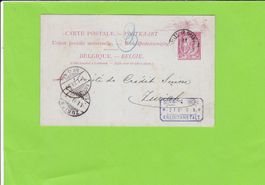 Postkaart-Belgie--1889