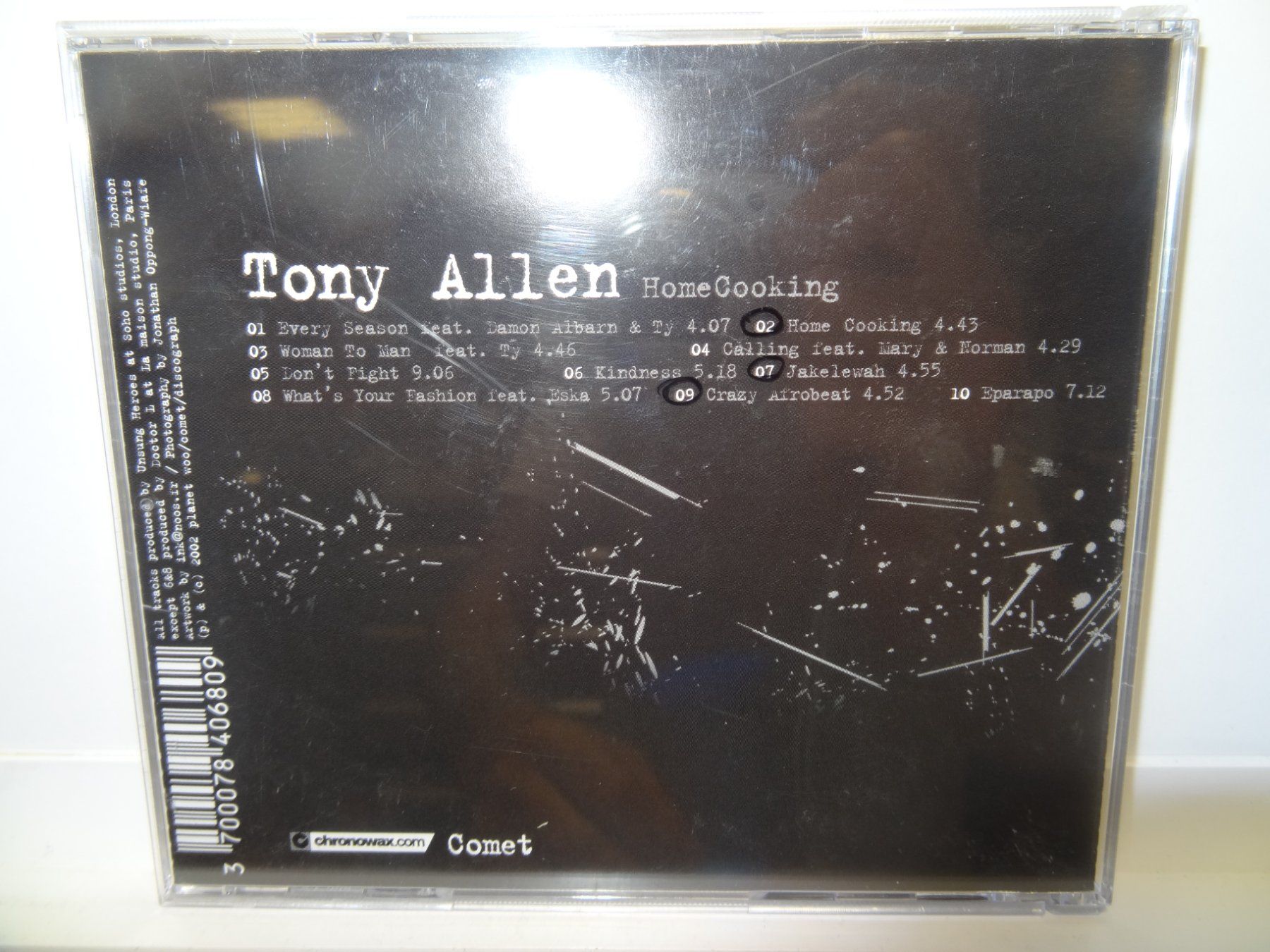 CD: Tony Allen Homecooking CD, – Usato da luzern venduto da musicandart 1