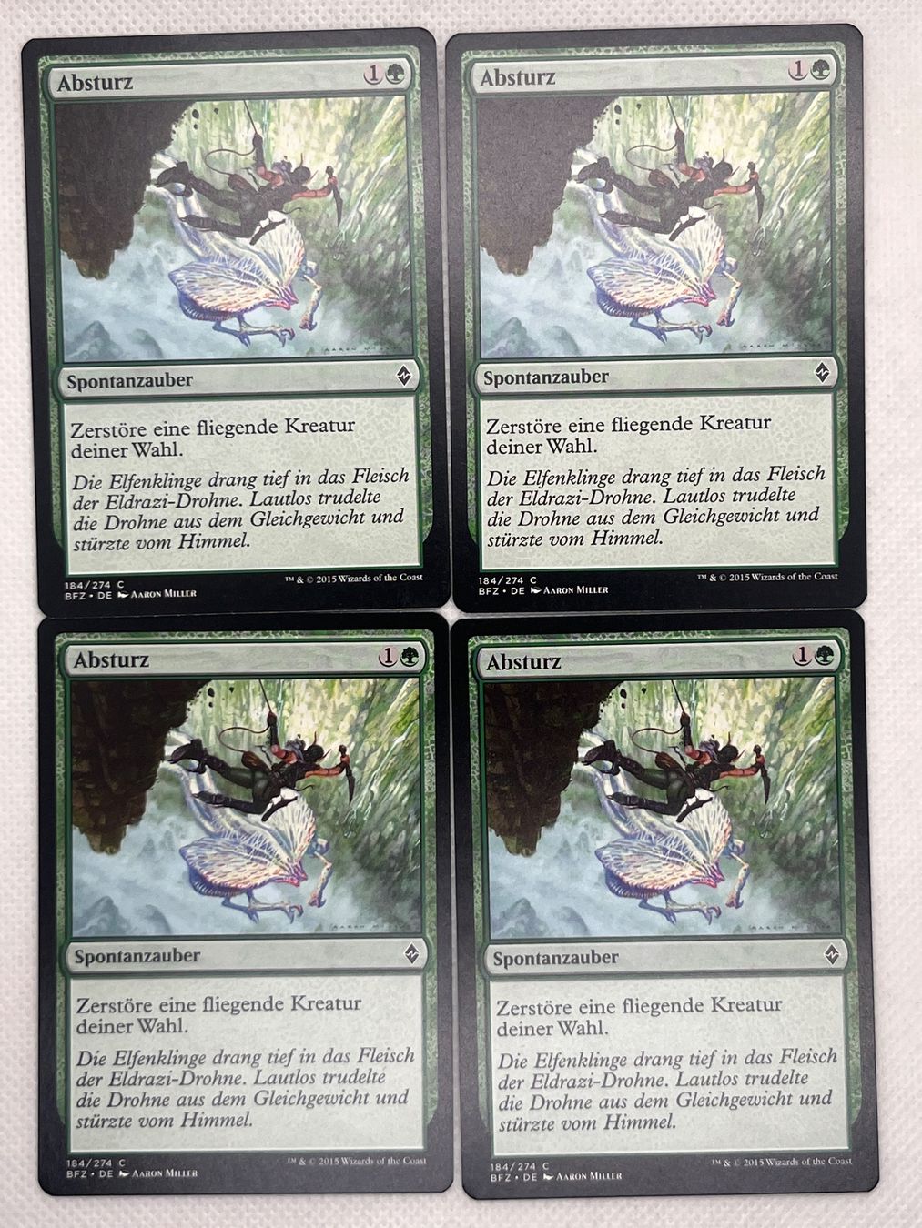 Magic The Gathering Sammelbilder & Trading cards: MTG Absturz BFZ 184 Deutsch Common 4x – Gebraucht aus Hinterkappelen von Kim1992
