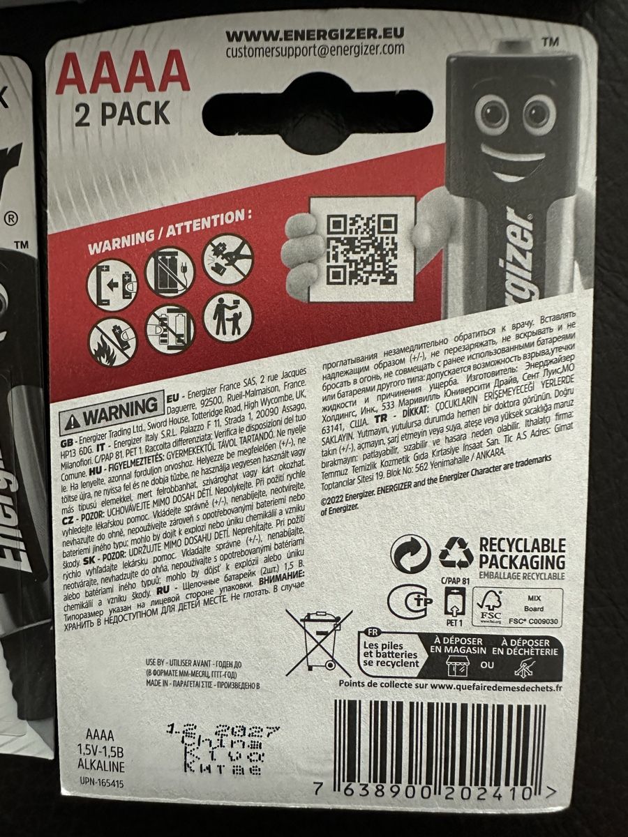 Energizer Caricatori & Batterie: Energizer AAAA Alkaline neu Batterien – Usato da Schöftland venduto da lazer04 2