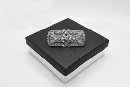 Art Déco Brosche in Weissgold/Platin (zus. 1.25ct Diamanten)