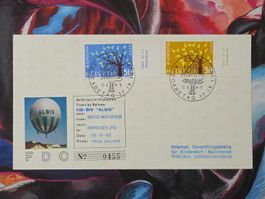 CL34 Enveloppe + Timbre Suisse 1962 Theme Ballon