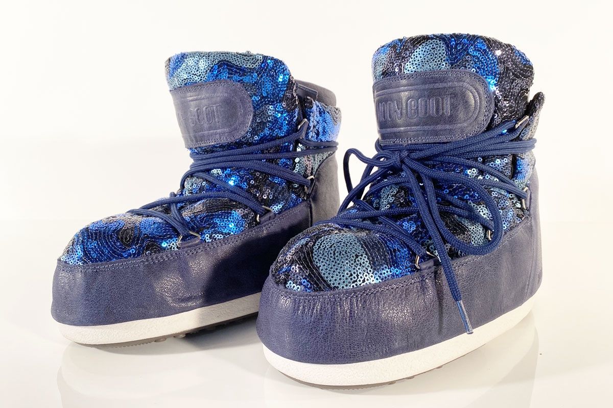 Moon Boot Damenschuhe: Neue Pailletten Moon Boot blau, Gr. 39/40 – Neu (gemäss Beschreibung) aus Ballwil von ClassicGallery 2
