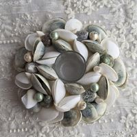 Muschel-Kerzenhalter, maritim, Tischdeko, Handmade