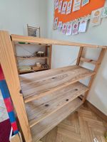 9 Stück - Offenes Holzregal, Kiefer (Montessori / Kita)