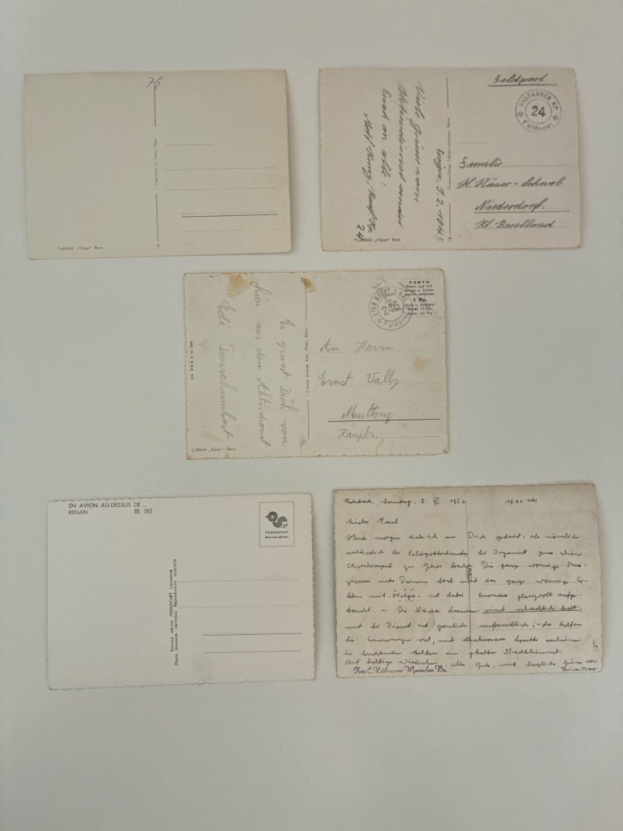Cartoline postali: 10 Ansichtskarten Schweiz diverse Flugaufnahmen Kt. Bern 2 – Usato da Oftringen venduto da Cla.vD.74 1