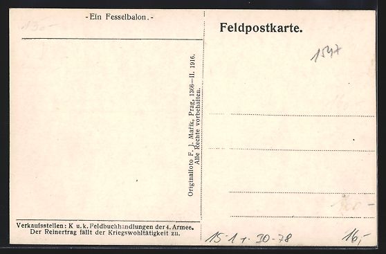 Bilder & Poster: AK Fessel-Ballon beim Start – Gebraucht aus Berlin von bartko-reher 1