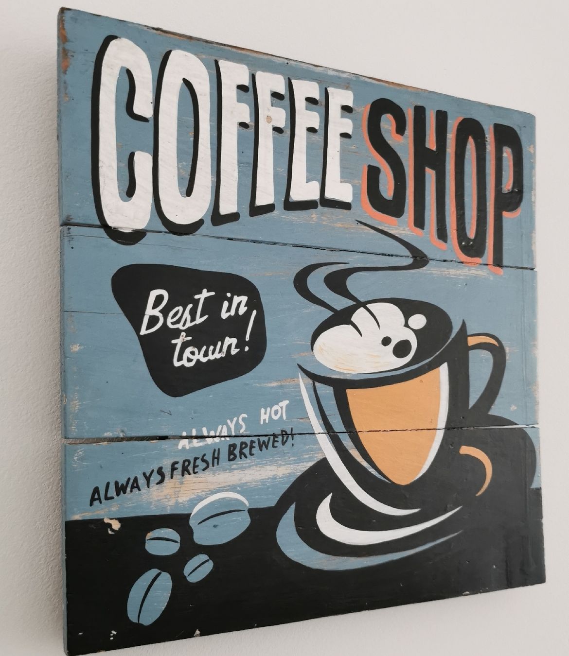 Foto & Immagini: Bild auf Holz / Kaffee / coffee shop – Usato da Wohlen AG venduto da Mica1 2