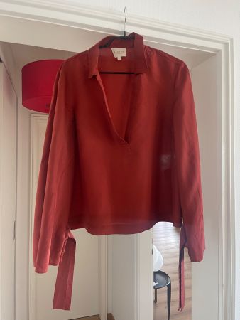 Sezane Bluse Seide Grösse 40 terracota