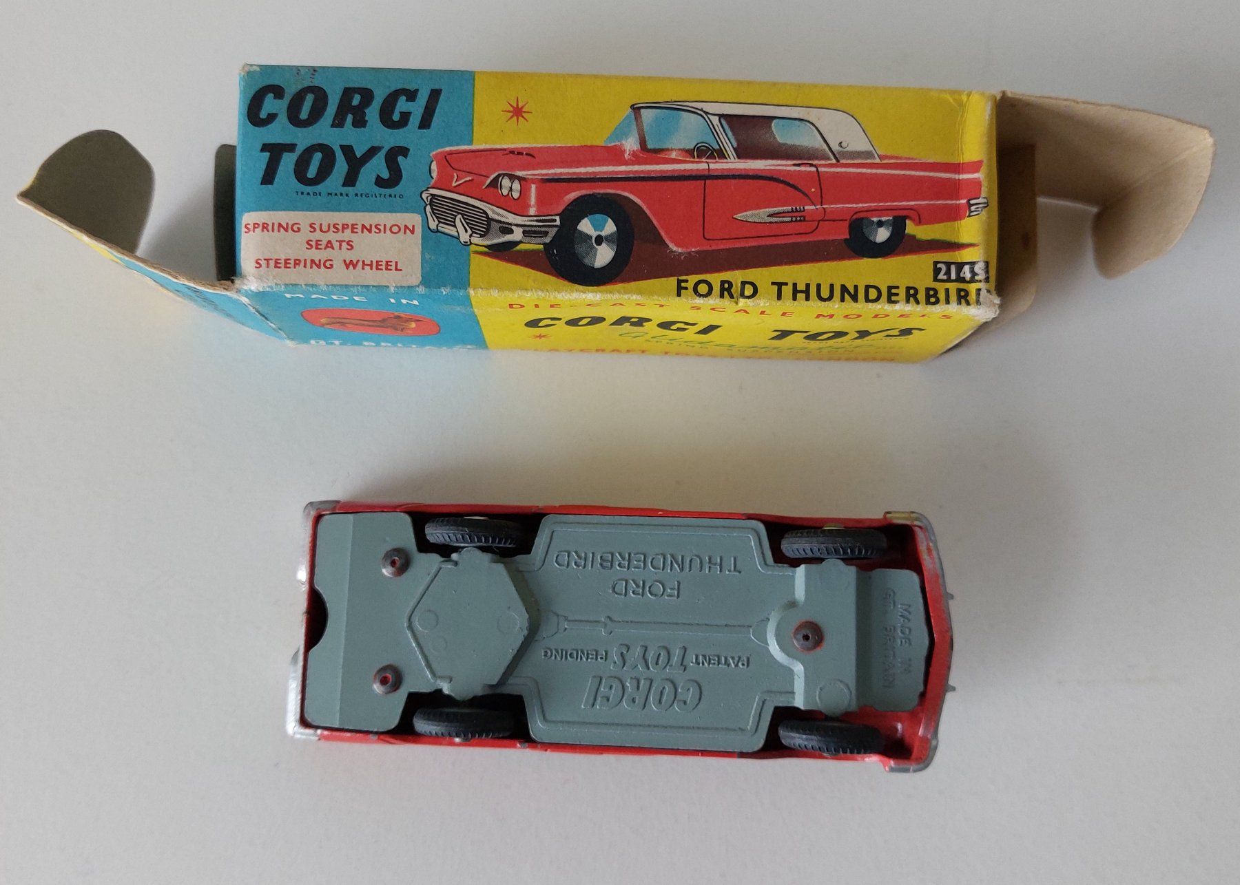 Corgi Toys Modellini d'auto: Corgi Toys 214S Ford Thunderbird  mit Original Box – Usato da Schenkon venduto da Elbarto007 5
