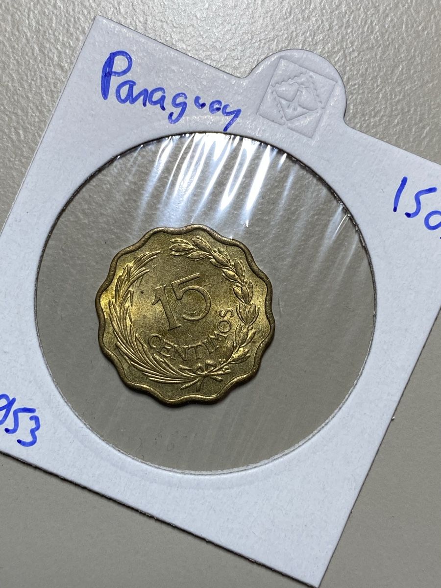 Tutti le monete: Paraguay - 15 centimes - 1953 – Usato da Payerne venduto da Mike1682