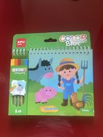 Livre de coloriage APLI Kids ferme avec crayons
