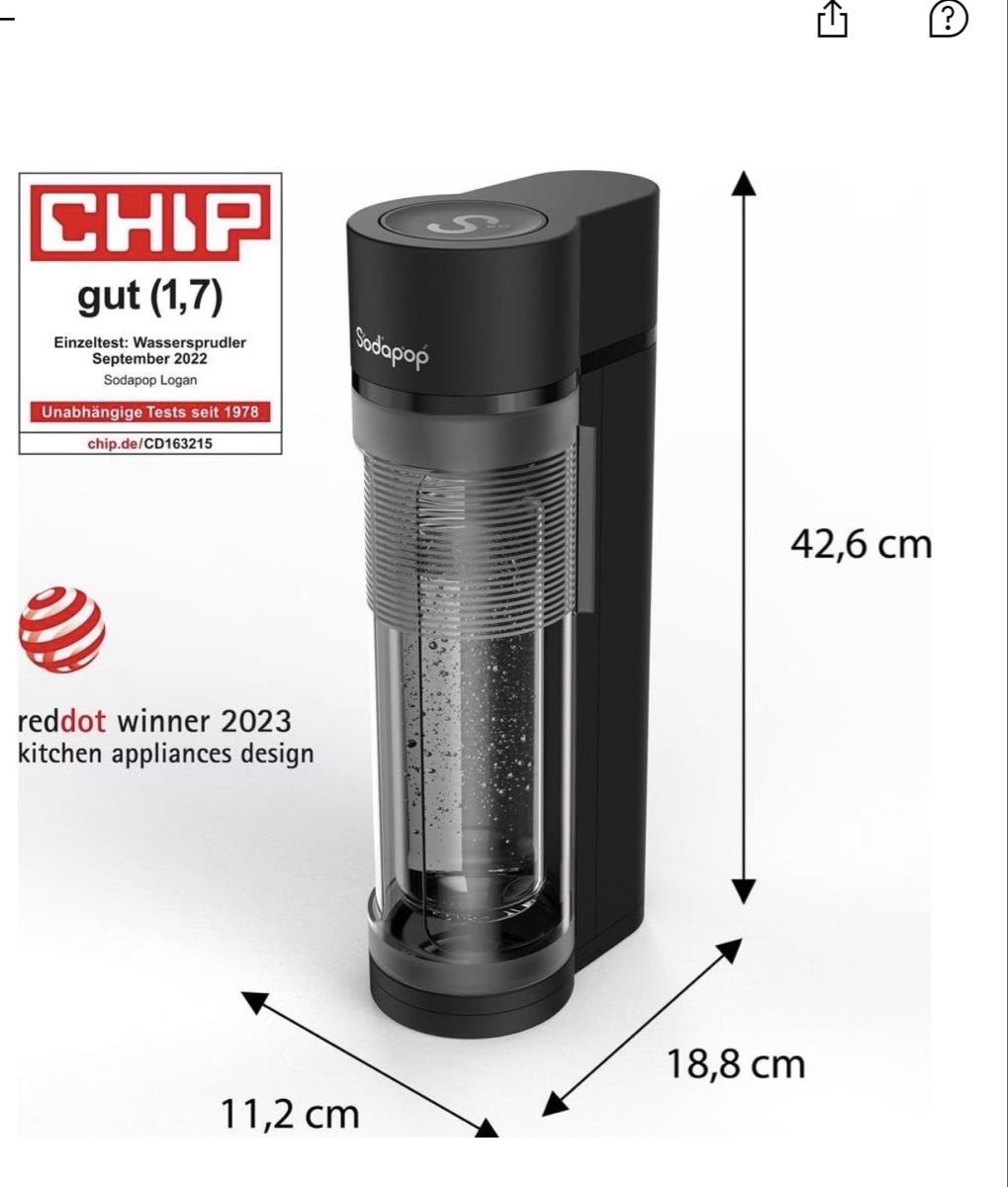 Küchengeräte: Machine à eau gazeuse Sodapop Logan – Neu (gemäss Beschreibung) aus Petit-Lancy von Komei 1