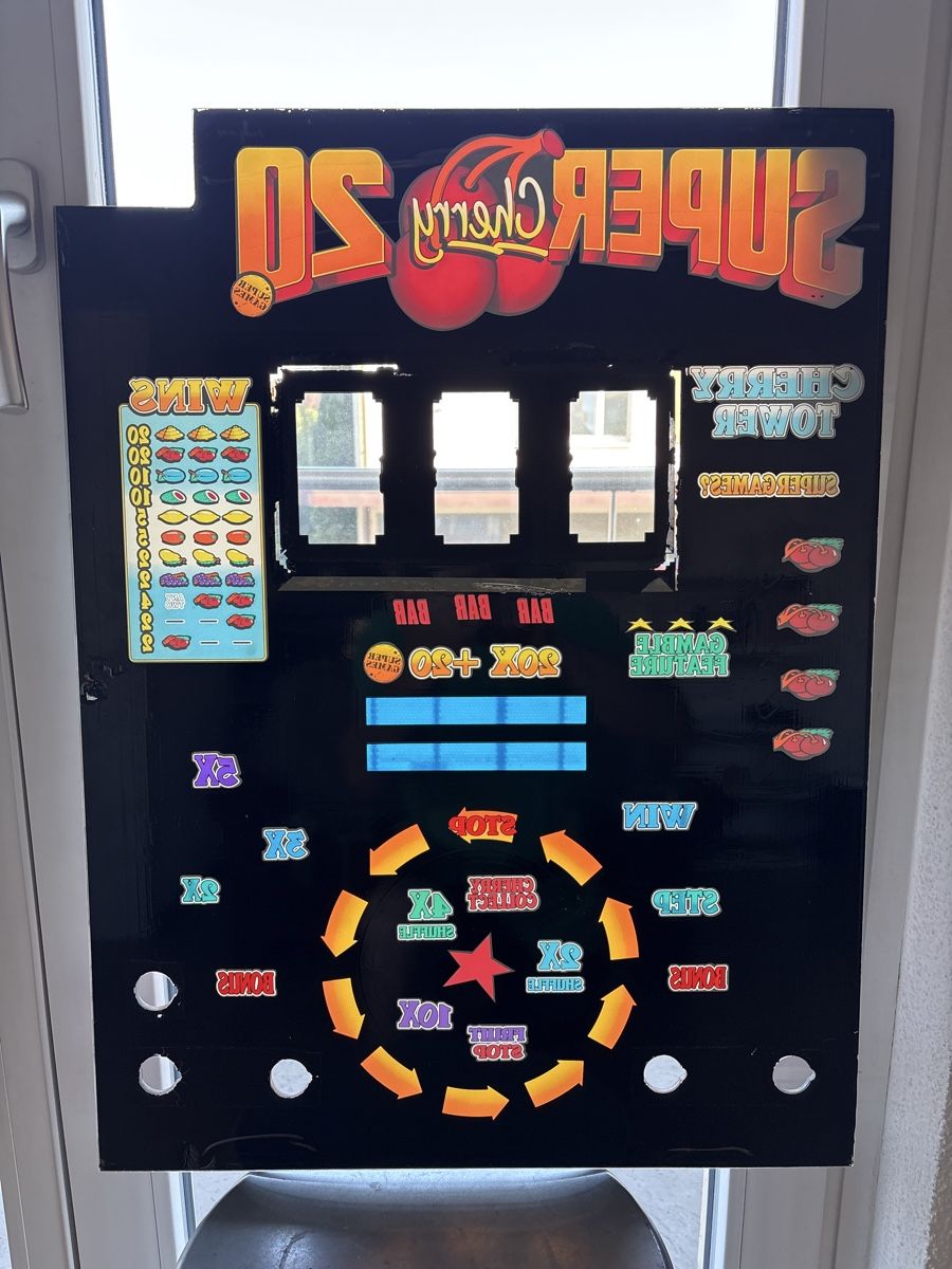 Slot Machine: Frontscheibe "Super Cherry 20" – Kult-Klassiker! – Usato da Thun venduto da Gitarre-1 1
