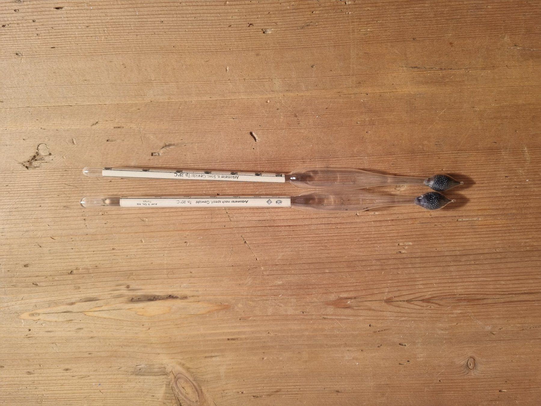 Misurare: 2 antike Aräometer, Spindel, Senkwaage, Hydrometer – Usato da Fürstenaubruck venduto da PizBeverin2018 1