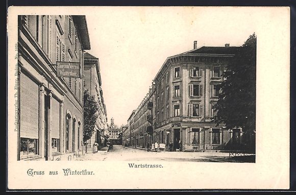 Ansichtskarten: Winterthur, Wartstrasse mit Haus d. Cons – Gebraucht aus Berlin von bartko-reher