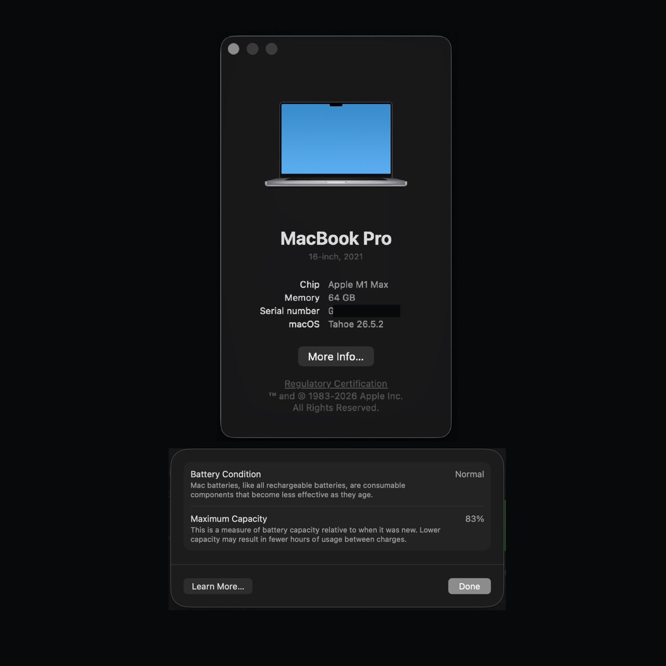 Apple PCs: MacBookPro 16" M1 Max 64gb 1to 2021 – Gebraucht aus Martigny von b_p1 8