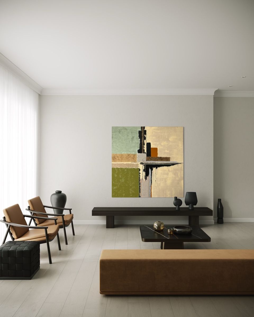 Dipinti: „Abstract Composition " XL Work in Earth Colors – Nuovo e nell'imballaggio originale da Uznach venduto da Spillmannkunst43 1