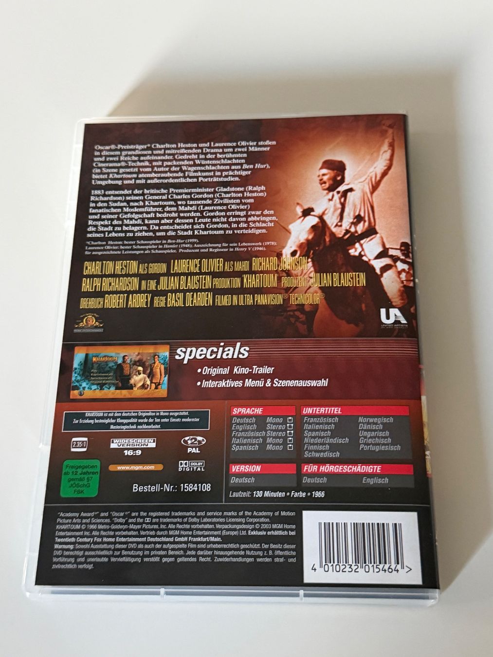 Tutti i DVDs: DVD Khartoum Charlton Heston – Usato da Altstätten SG venduto da sheamus 1