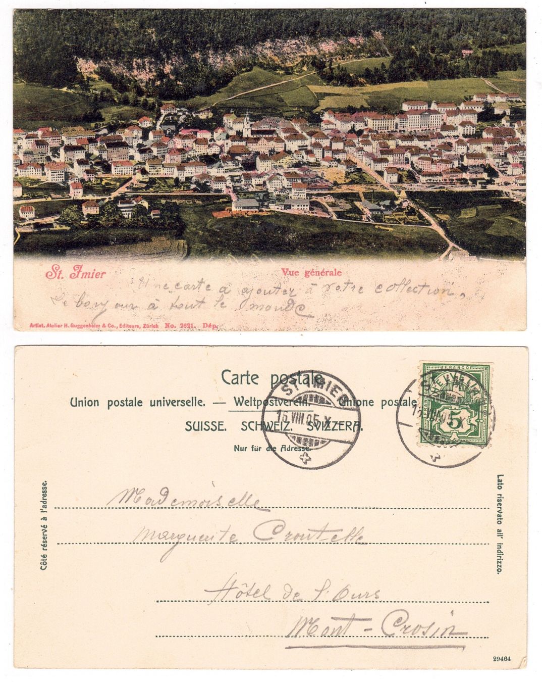 Cartoline postali: St.Imier, Vue générale – Usato da La Tour-de-Peilz venduto da amjust