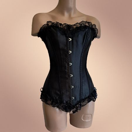 Corsage schwarz mit Rückenlasche Gr. XL
