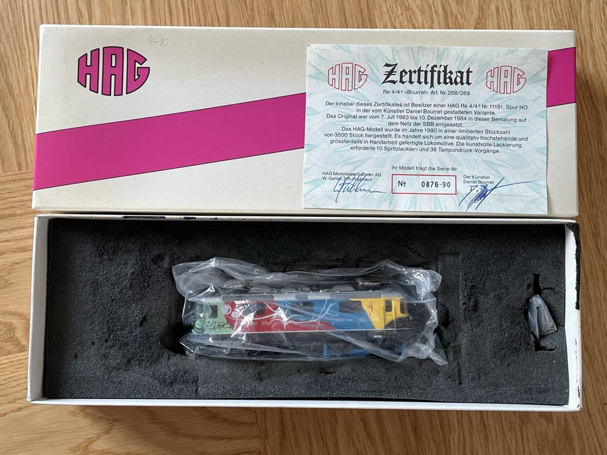 Hag Modellini di ferrovie: SBB Re 4/4 Bourret Hag AC Digital – Usato da Basel venduto da Re620_11627 7