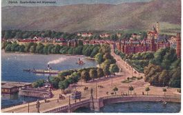 Zürich, Quaibrücke mit Alpenquai