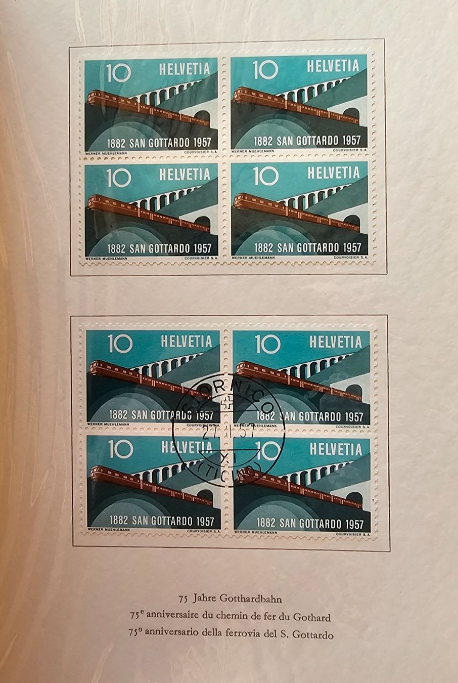 Tous les timbres: Heft mit 4er-Bl. */gest. 1957 – Neuf (Voir description) à Les Valettes par Nuba1 3