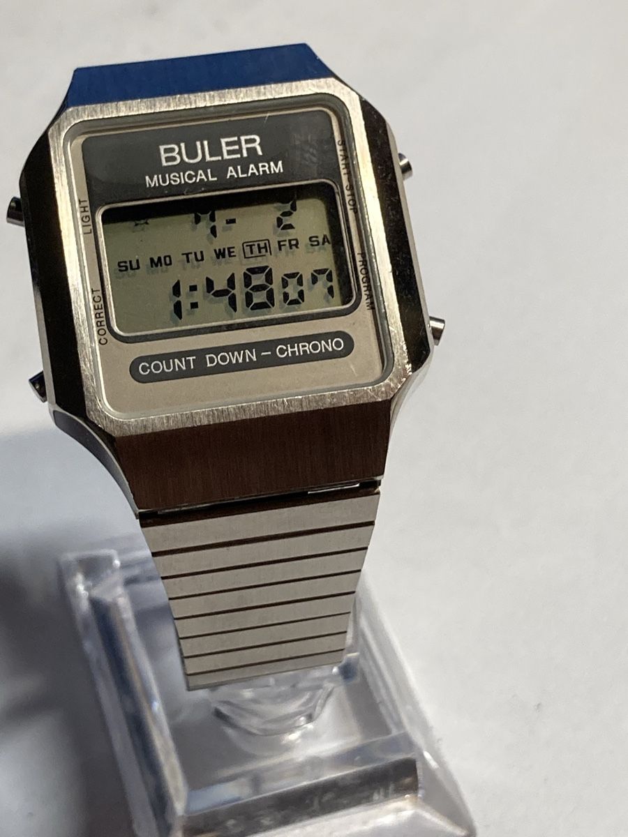 Orologi: Buler Lcd Vintage Uhr 35 mm Breit – Usato da Glattbrugg venduto da vintagemania 1