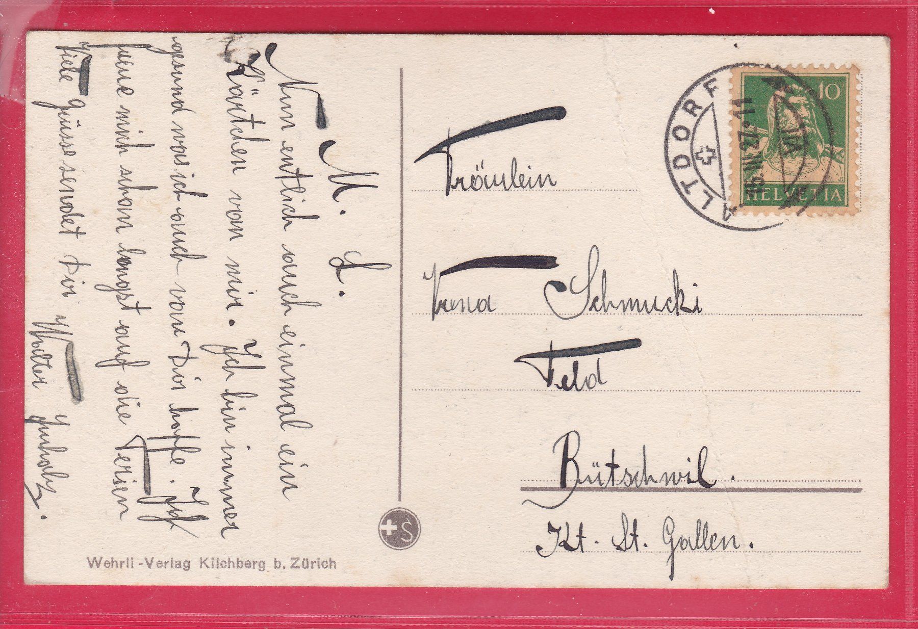 Cartoline postali: URNERSEE UND SEELISBERG, 15.3.1927 – Usato da Oberrieden venduto da Gebirgsstelze 1