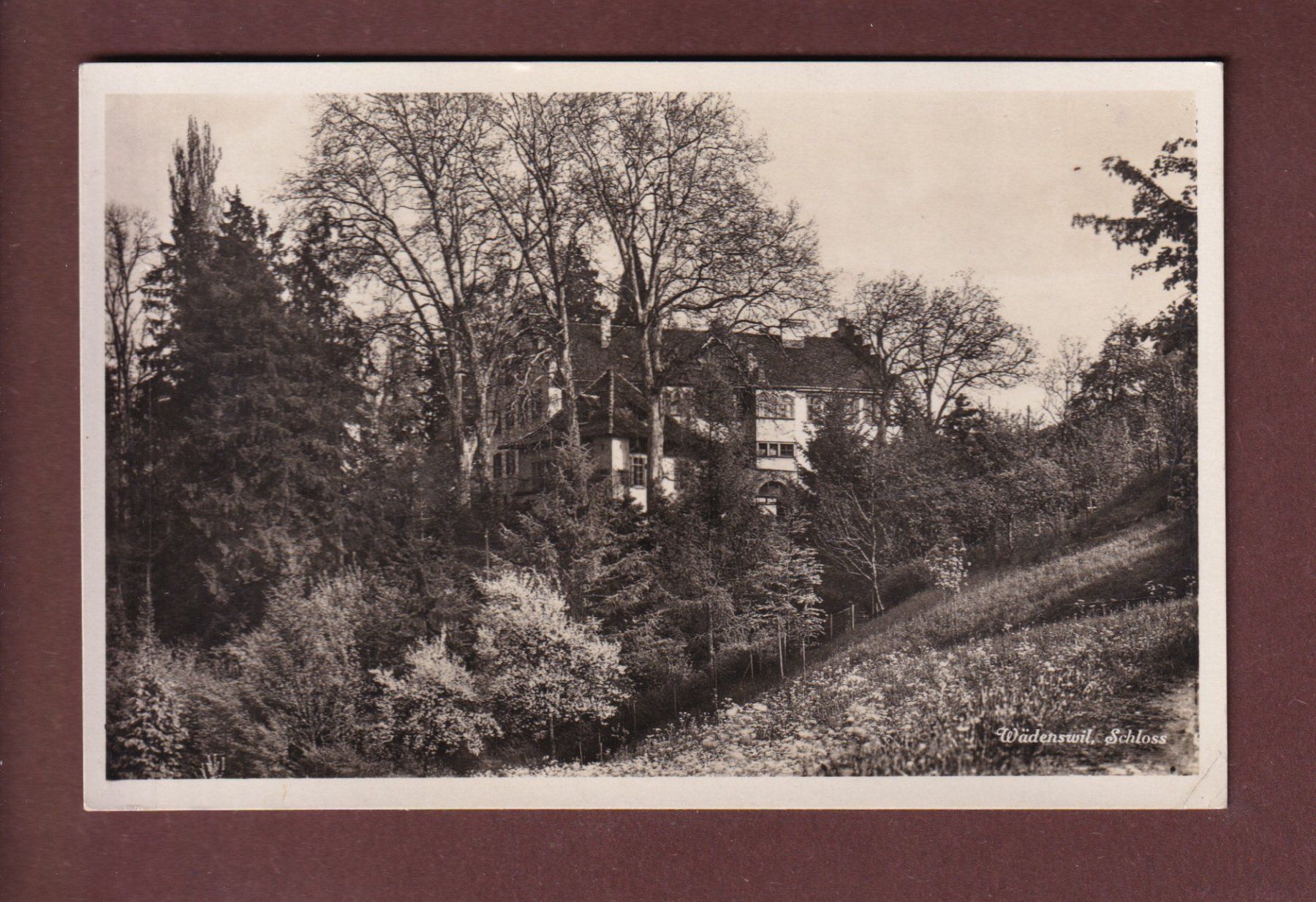 Cartoline postali: WÄDENSWIL - Schloss - 1936 // Eckbug // – Usato da Pully venduto da nicecards-shop
