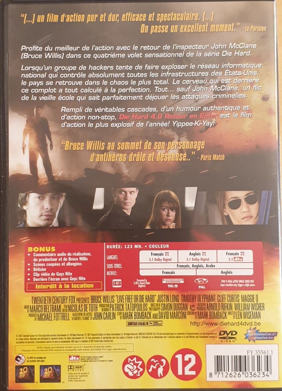 Alle DVDs: Die Hard 4 : Retour en enfer (2007) – Gebraucht aus La Tour-de-Peilz von Resize 1